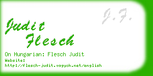 judit flesch business card